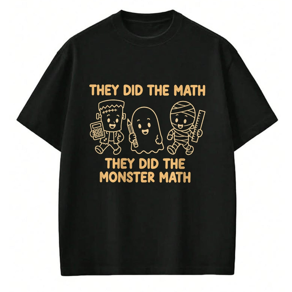 Best Teacher Shirt, Funny Teacher UnisexT-Shirt/Hoodie/Sweatshirt HLT00 - Cute Funny They Did The Monster Math Teachers Halloween T-Shirt (3)