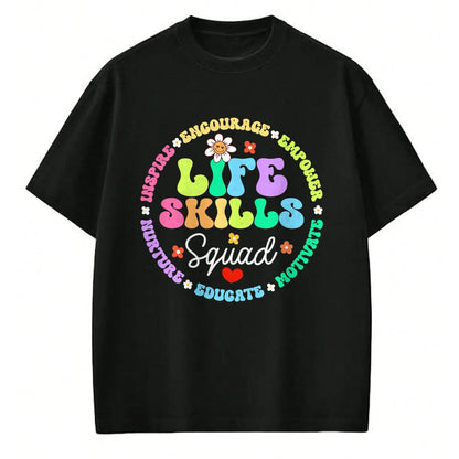 Best Teacher Shirt, Funny Teacher UnisexT-Shirt/Hoodie/Sweatshirt HLT00 - Groovy Life Skills Squad Teacher Special Ed SPED Team Crew T-Shirt