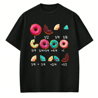Best Teacher Shirt, Funny Teacher UnisexT-Shirt/Hoodie/Sweatshirt HLT00 - Math Donut Fraction Back to School Teacher Gifts Tee T-Shirt