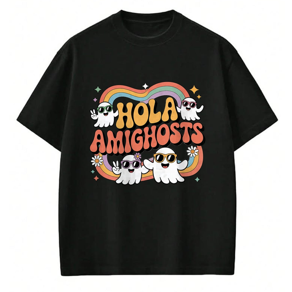 Best Teacher Shirt, Funny Teacher UnisexT-Shirt/Hoodie/Sweatshirt HLT00 - Hola Amighosts Ghost Funny Halloween Costume Spanish Groovy T-Shirt