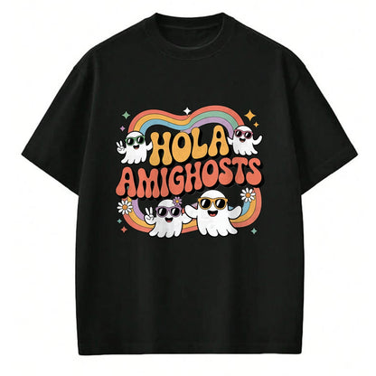 Best Teacher Shirt, Funny Teacher UnisexT-Shirt/Hoodie/Sweatshirt HLT00 - Hola Amighosts Ghost Funny Halloween Costume Spanish Groovy T-Shirt