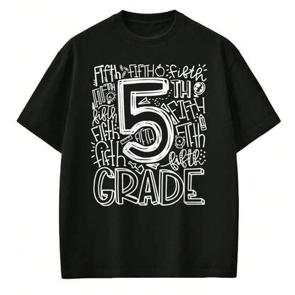 Best Teacher Shirt, Funny Teacher UnisexT-Shirt/Hoodie/Sweatshirt HLT00 - 5th Grade Teacher Shirts Typography Team Fifth Grade Back to School Tees T Shirts