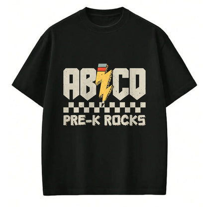 Best Teacher Shirt, Funny Teacher UnisexT-Shirt/Hoodie/Sweatshirt HLT00 - ABCD Pre-K Rocks Pencil Pre-K Teachers Rock for Boys and Children T-Shirt