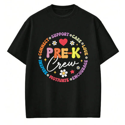 Best Teacher Shirt, Funny Teacher UnisexT-Shirt/Hoodie/Sweatshirt HLT00 - Pre-K Crew 1st Day of School Funny Preschool Teacher T-Shirt