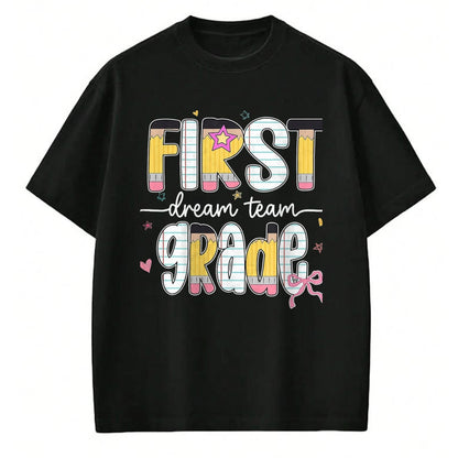 Best Teacher Shirt, Funny Teacher UnisexT-Shirt/Hoodie/Sweatshirt HLT00 - 1st Grade Dream Team Back to School Teacher Student Kids T-Shirt, Men, Black, 3X-Large
