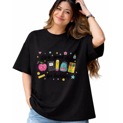 Best Teacher Shirt, Funny Teacher UnisexT-Shirt/Hoodie/Sweatshirt HLT00 - It's A Good Day for Learning Cute School Supplies T-Shirt (1)