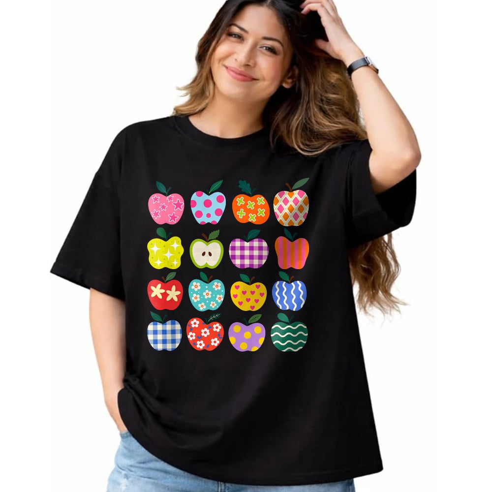 Best Teacher Shirt, Funny Teacher UnisexT-Shirt/Hoodie/Sweatshirt HLT00 - Cute Art Apples Back to School Teacher Student Funny Apple T-Shirt