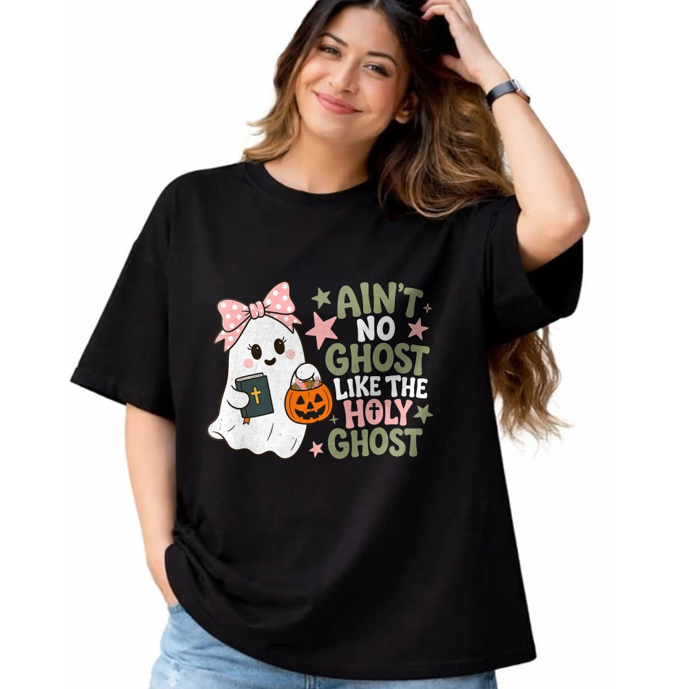 Best Teacher Shirt, Funny Teacher UnisexT-Shirt/Hoodie/Sweatshirt HLT00 - Ain't No Ghost Like The Holy Ghost Spooky Teacher Halloween T-Shirt