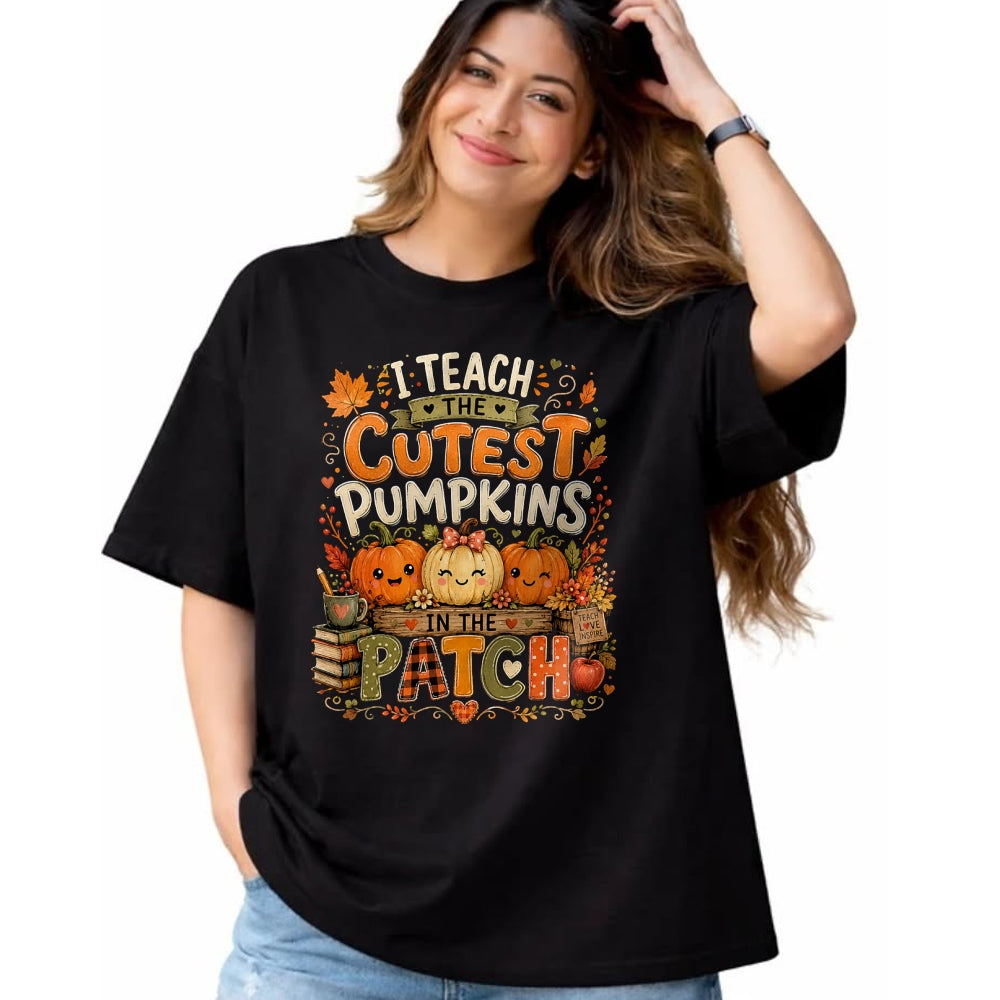 Best Teacher Shirt, Funny Teacher UnisexT-Shirt/Hoodie/Sweatshirt HLT00 - I Teach the Cutest Pumpkins in the Patch Teacher Fall T-Shirt (1)