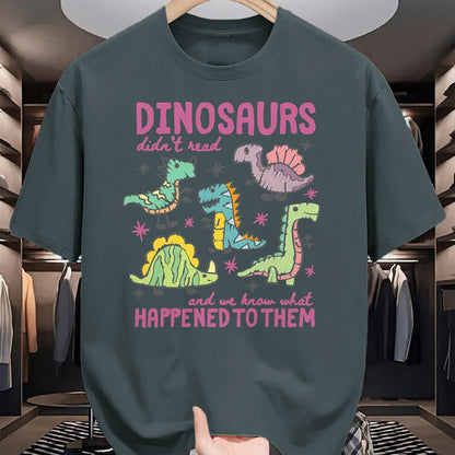 Best Teacher Shirt, Funny Teacher UnisexT-Shirt/Hoodie/Sweatshirt HLT00 - Dinosaurs Didn’t Read Dino Teacher Book Lover Librarian T-Shirt