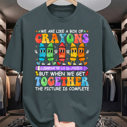 Best Teacher Shirt, Funny Teacher UnisexT-Shirt/Hoodie/Sweatshirt HLT00 - Funny Teacher We are Like A Box of Crayons Back to School T-Shirt