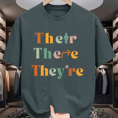 Best Teacher Shirt, Funny Teacher UnisexT-Shirt/Hoodie/Sweatshirt HLT00 - Their There They're Funny English Teacher Gramma Police Joke T-Shirt