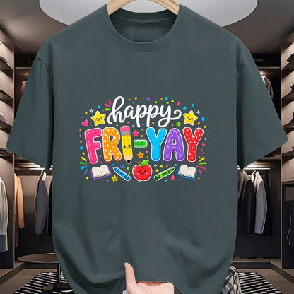 Best Teacher Shirt, Funny Teacher UnisexT-Shirt/Hoodie/Sweatshirt HLT00 - Happy Fri-Yay Teacher Fry Yay Friday Weekend Cute Fri-Yay T-Shirt