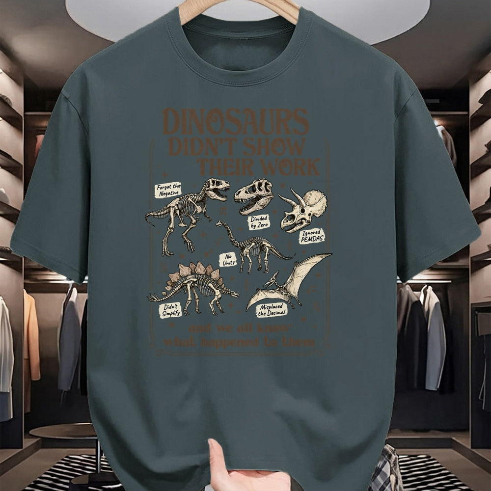 Best Teacher Shirt, Funny Teacher UnisexT-Shirt/Hoodie/Sweatshirt HLT00 - Funny Math Teacher Dinosaurs Didn't Show Their Work School T-Shirt