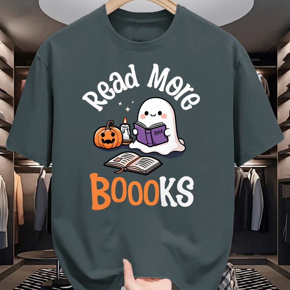Best Teacher Shirt, Funny Teacher UnisexT-Shirt/Hoodie/Sweatshirt HLT00 - Halloween Ghost Reading Read More Books Librarian Teacher T-Shirt