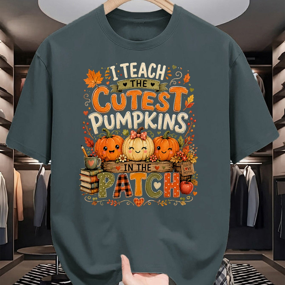 Best Teacher Shirt, Funny Teacher UnisexT-Shirt/Hoodie/Sweatshirt HLT00 - I Teach the Cutest Pumpkins in the Patch Teacher Fall T-Shirt (1)