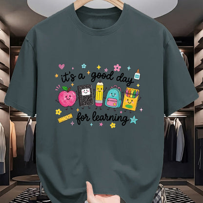 Best Teacher Shirt, Funny Teacher UnisexT-Shirt/Hoodie/Sweatshirt HLT00 - It's A Good Day for Learning Cute School Supplies T-Shirt (1)