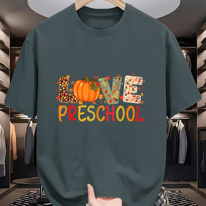 Best Teacher Shirt, Funny Teacher UnisexT-Shirt/Hoodie/Sweatshirt HLT00 - Love Preschool Happy Fall Thanksgiving Women Teacher T-Shirt
