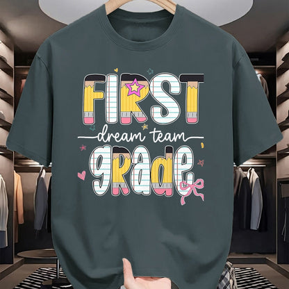 Best Teacher Shirt, Funny Teacher UnisexT-Shirt/Hoodie/Sweatshirt HLT00 - 1st Grade Dream Team Back to School Teacher Student Kids T-Shirt, Men, Black, 3X-Large