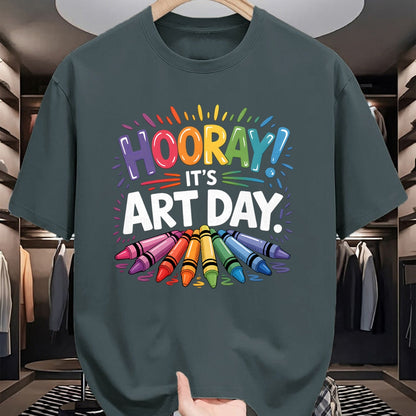 Best Teacher Shirt, Funny Teacher UnisexT-Shirt/Hoodie/Sweatshirt HLT00 - Back to School Hooray It's Art Day Art Teacher Art Artist T-Shirt