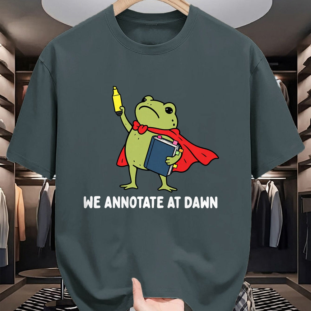 Best Teacher Shirt, Funny Teacher UnisexT-Shirt/Hoodie/Sweatshirt HLT00 - We Annotate At Dawn English Teacher Funny Frog Reader T-Shirt (1)
