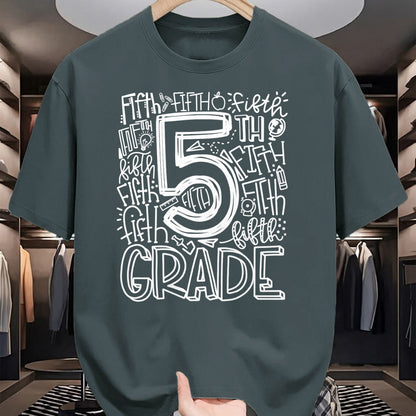 Best Teacher Shirt, Funny Teacher UnisexT-Shirt/Hoodie/Sweatshirt HLT00 - 5th Grade Teacher Shirts Typography Team Fifth Grade Back to School Tees T Shirts
