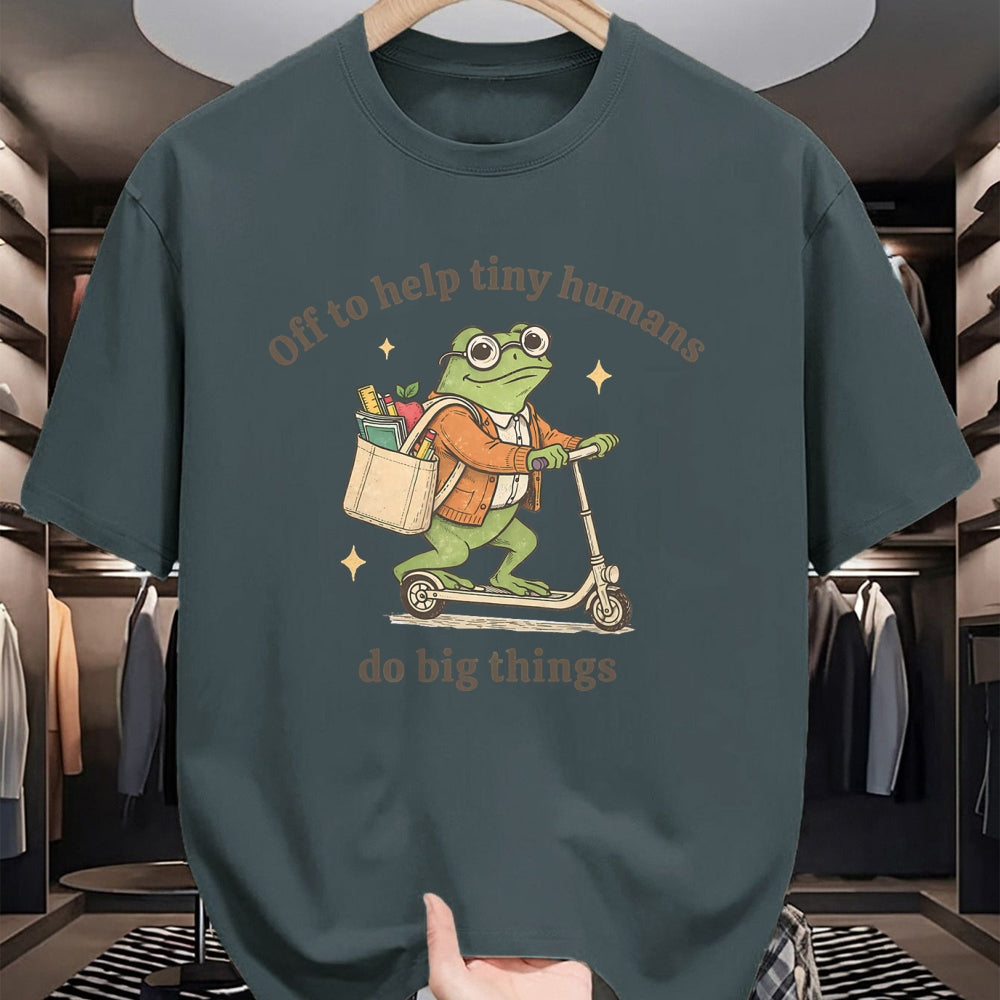 Best Teacher Shirt, Funny Teacher UnisexT-Shirt/Hoodie/Sweatshirt HLT00 - Retro Frog Elementary Teacher Help Tiny Humans Do Big Things T-Shirt