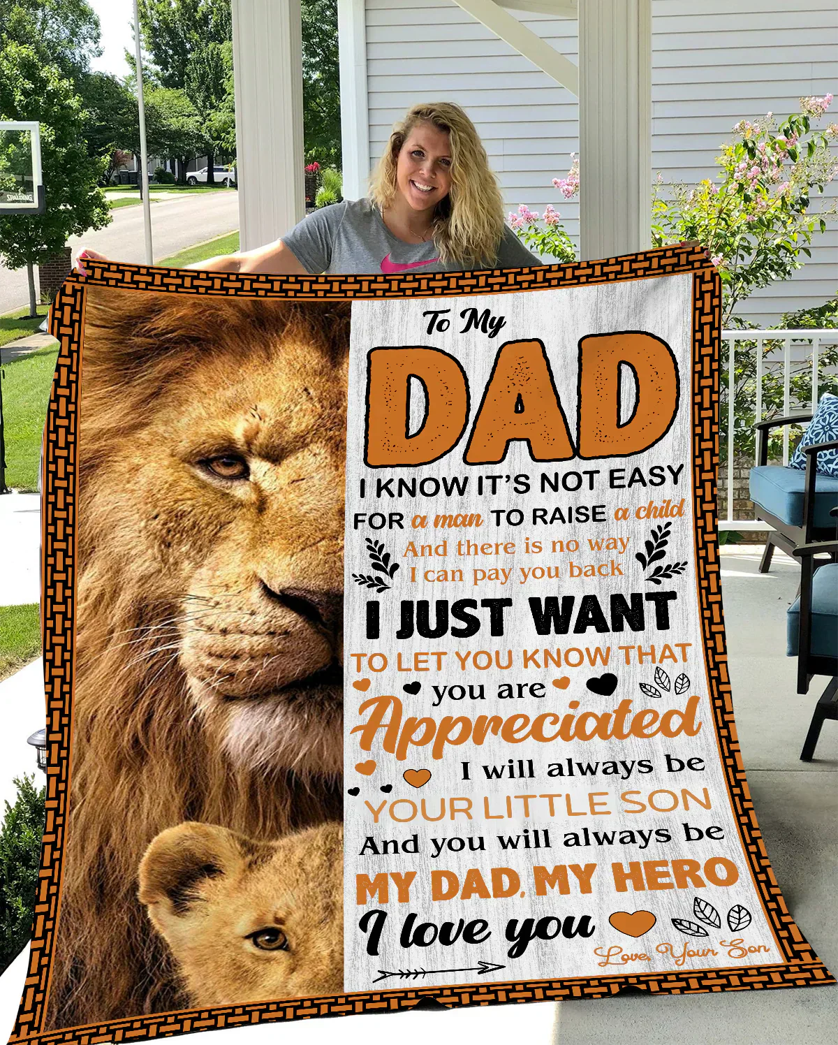 Dad I Know It's Not Easy Blanket from son blanket