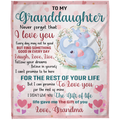 Special Gift For Your Granddaughter Blanket - From Grandma