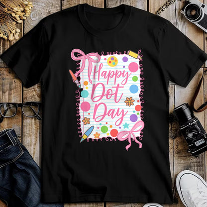 Best Teacher Shirt, Funny Teacher UnisexT-Shirt/Hoodie/Sweatshirt HLT00 - Happy Dot Day Bow Coquette for Teacher Girls T-Shirt