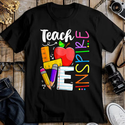Best Teacher Shirt, Funny Teacher UnisexT-Shirt/Hoodie/Sweatshirt HLT00 - Cute Teach Love and Inspire Men Women Teacher T-Shirt