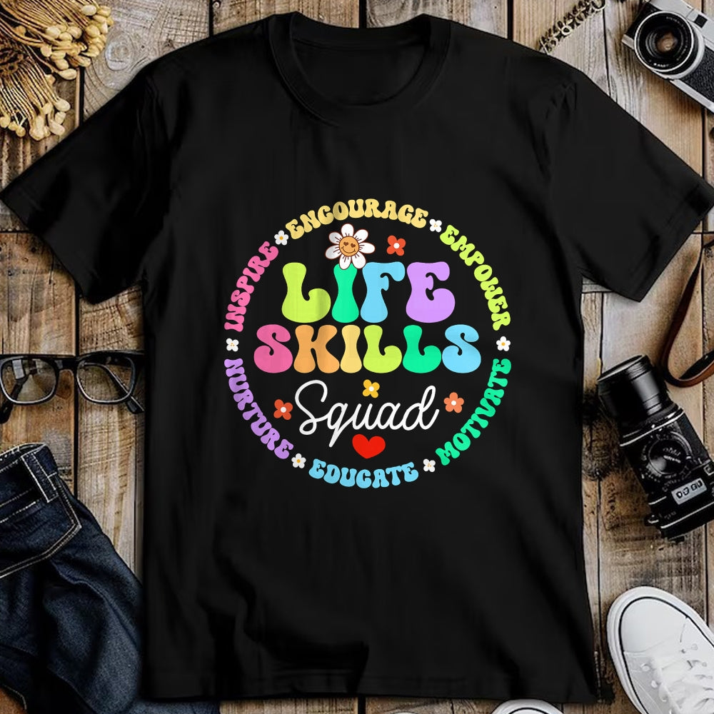 Best Teacher Shirt, Funny Teacher UnisexT-Shirt/Hoodie/Sweatshirt HLT00 - Groovy Life Skills Squad Teacher Special Ed SPED Team Crew T-Shirt