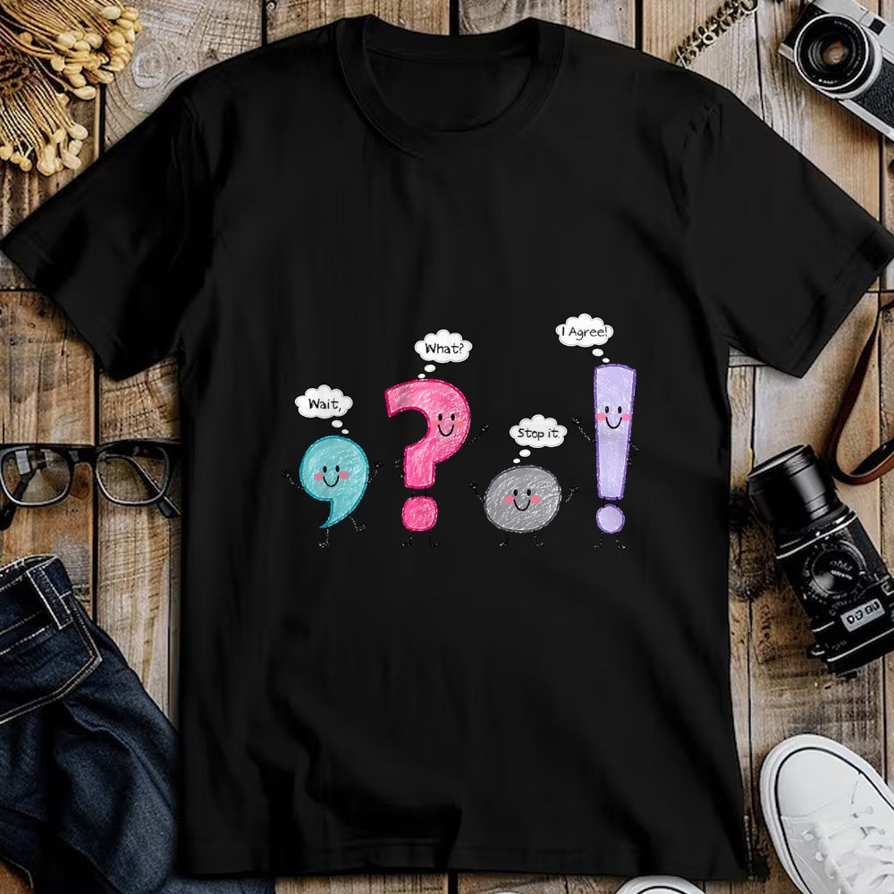 Best Teacher Shirt, Funny Teacher UnisexT-Shirt/Hoodie/Sweatshirt HLT00 - Funny Personified Punctuation Marks Grammar English Teacher T-Shirt