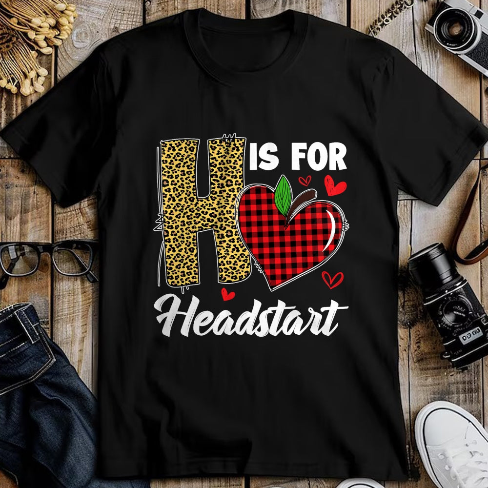 Best Teacher Shirt, Funny Teacher UnisexT-Shirt/Hoodie/Sweatshirt HLT00 - H Is For Headstart Head Start Teacher Leopard Back To School T-Shirt