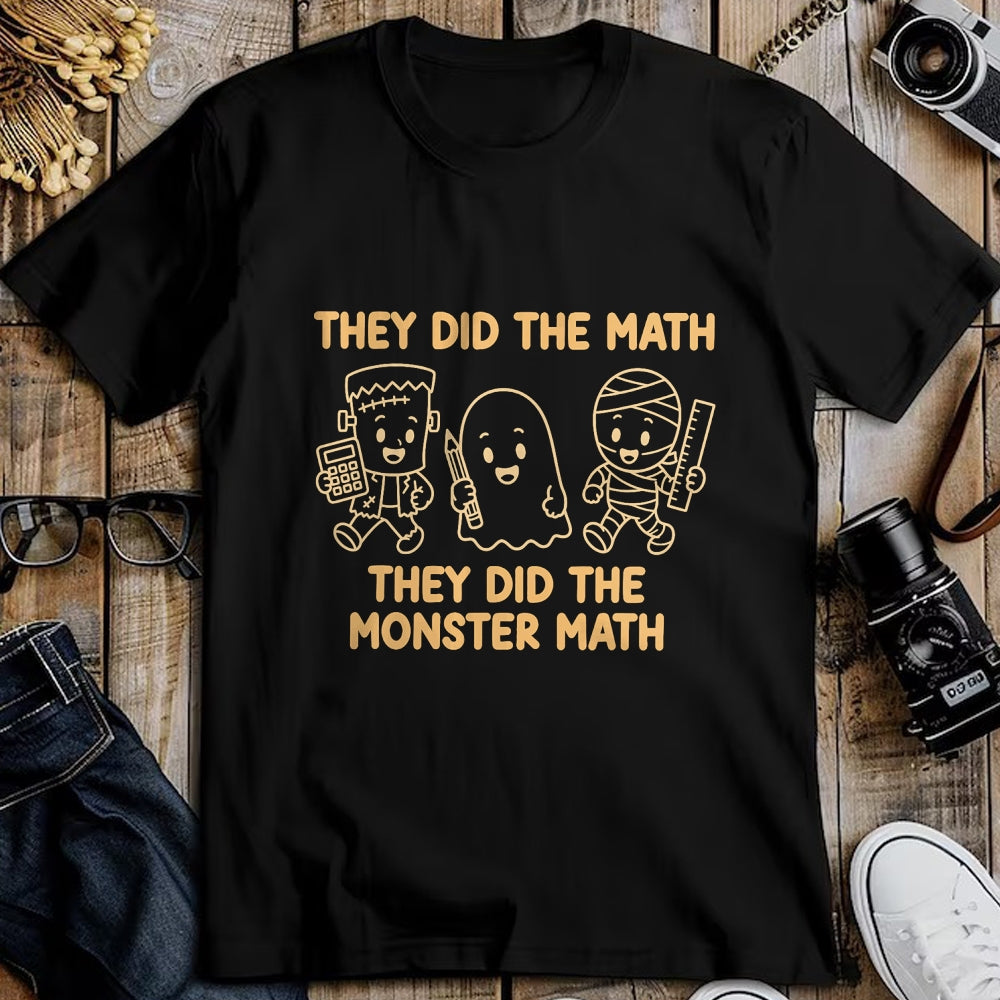Best Teacher Shirt, Funny Teacher UnisexT-Shirt/Hoodie/Sweatshirt HLT00 - Cute Funny They Did The Monster Math Teachers Halloween T-Shirt (3)