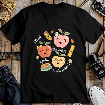 Best Teacher Shirt, Funny Teacher UnisexT-Shirt/Hoodie/Sweatshirt HLT00 - I Teach The Cutest Apples in The Orchard Cute Fall Teacher T-Shirt