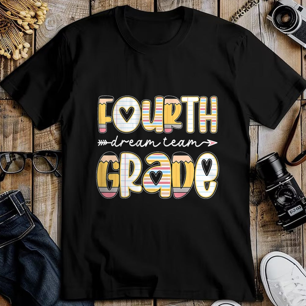 Best Teacher Shirt, Funny Teacher UnisexT-Shirt/Hoodie/Sweatshirt HLT00 - 4th Grade Dream Team Back to School Teacher Student Kids T-Shirt
