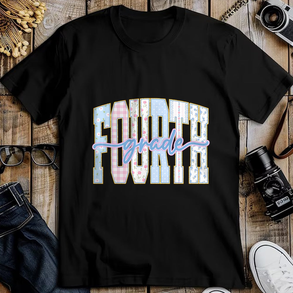 Best Teacher Shirt, Funny Teacher UnisexT-Shirt/Hoodie/Sweatshirt HLT00 - Preppy Fourth Grade Teacher 4th Grade Back to School Girls T-Shirt