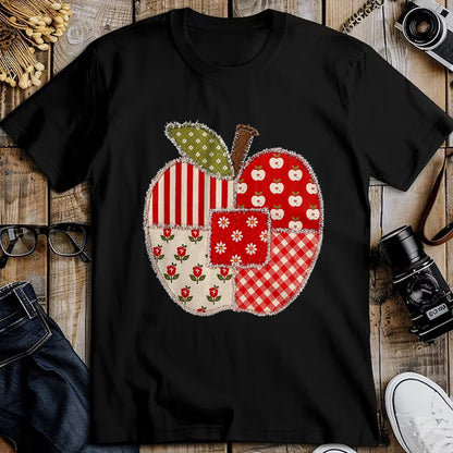 Best Teacher Shirt, Funny Teacher UnisexT-Shirt/Hoodie/Sweatshirt HLT00 - Cute Patchwork Preppy Apples Back to School Teacher Student T-Shirt
