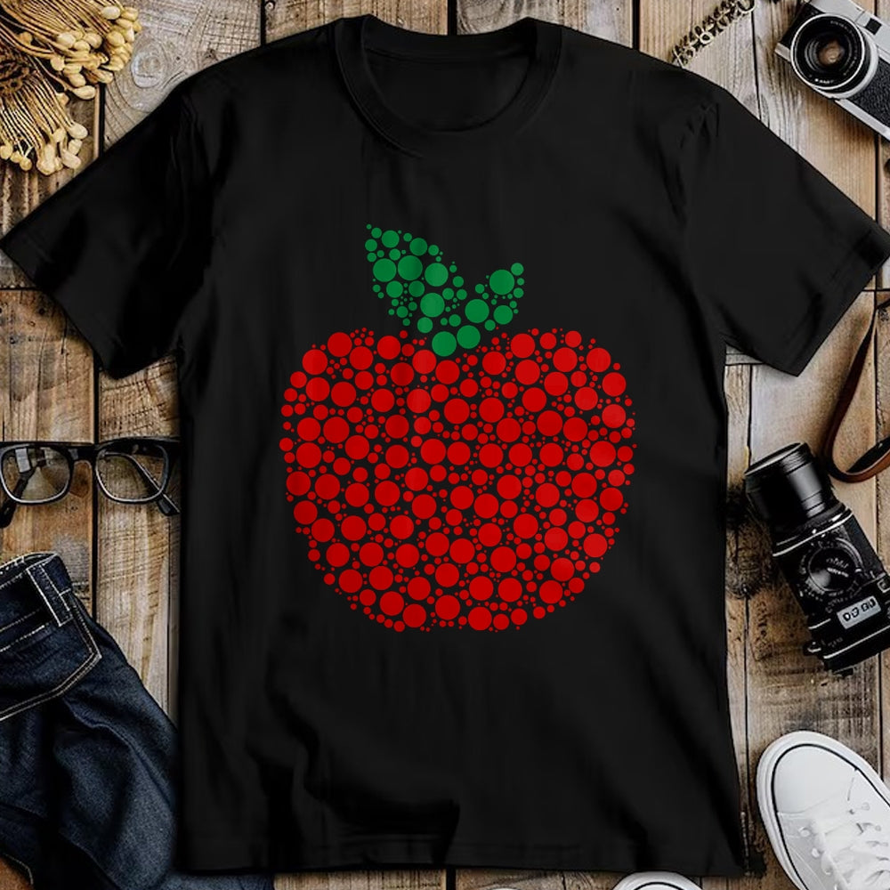 Best Teacher Shirt, Funny Teacher UnisexT-Shirt/Hoodie/Sweatshirt HLT00 - Apple Dot Pattern Art Teacher Appreciation Men Women Humor T-Shirt