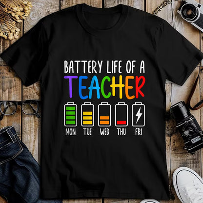 Best Teacher Shirt, Funny Teacher UnisexT-Shirt/Hoodie/Sweatshirt HLT00 - Battery Life of A Teacher Funny School Teacher Appreciation T-Shirt