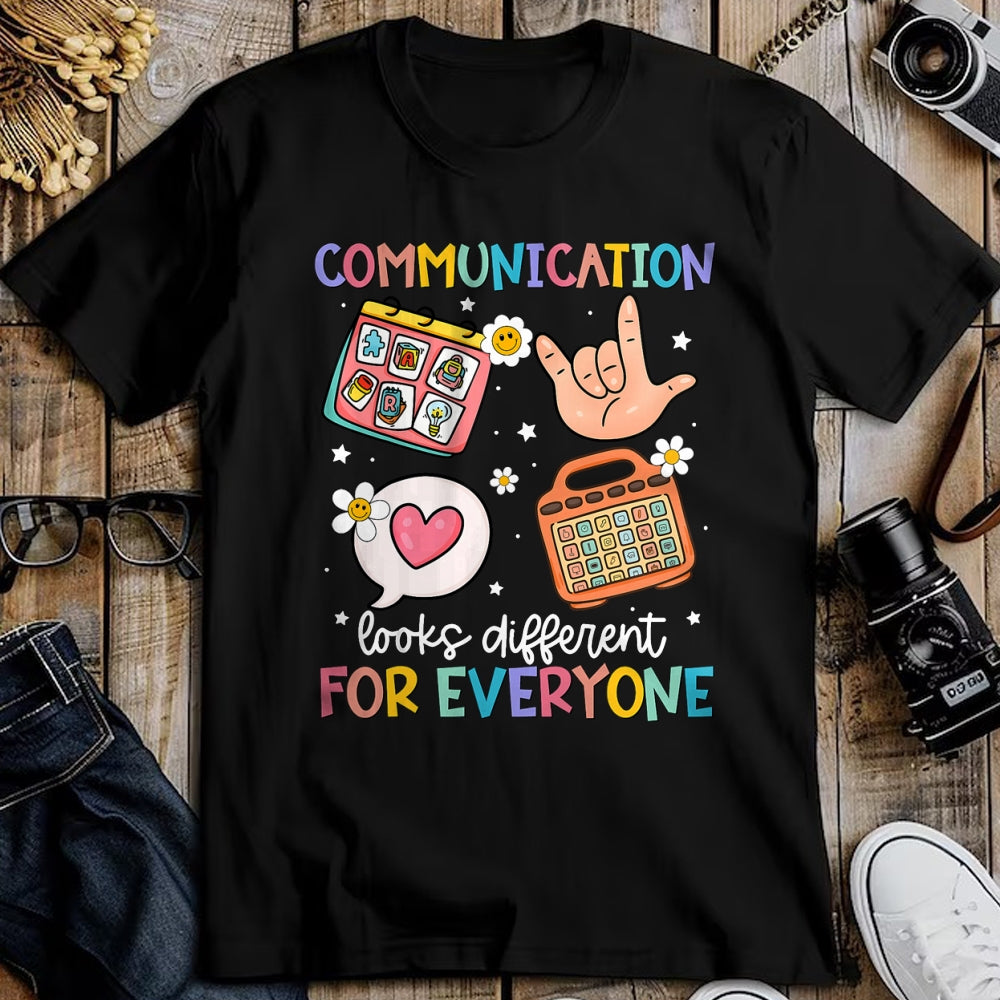 Best Teacher Shirt, Funny Teacher UnisexT-Shirt/Hoodie/Sweatshirt HLT00 - Communication Looks Different for Everyone SPED Teacher ASD T-Shirt