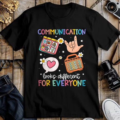 Best Teacher Shirt, Funny Teacher UnisexT-Shirt/Hoodie/Sweatshirt HLT00 - Communication Looks Different for Everyone SPED Teacher ASD T-Shirt