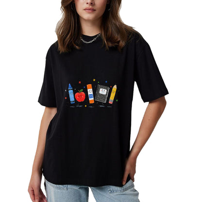 Best Teacher Shirt, Funny Teacher UnisexT-Shirt/Hoodie/Sweatshirt HLT00 - Cute School Supplies Back to School Teacher Student Doodle T-Shirt