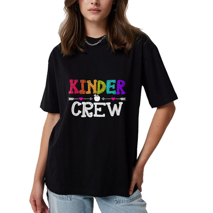 Best Teacher Shirt, Funny Teacher UnisexT-Shirt/Hoodie/Sweatshirt HLT00 - Kinder Crew Funny Kindergarten Teacher 1st Day of School T-Shirt