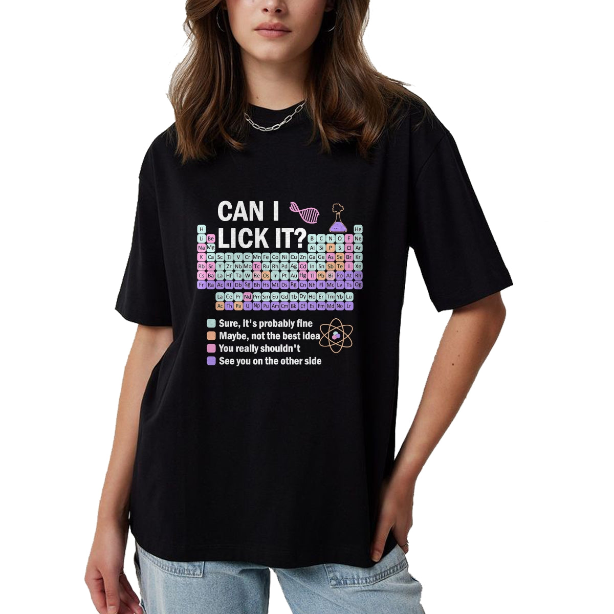 Best Teacher Shirt, Funny Teacher UnisexT-Shirt/Hoodie/Sweatshirt HLT00 - Can I Lick It Periodic Table Kids Science Gifts Teacher T-Shirt