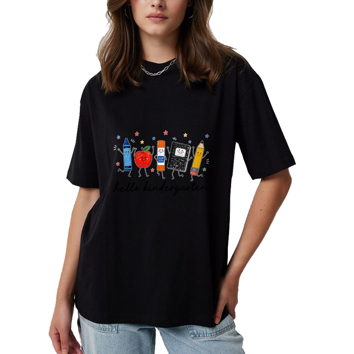 Best Teacher Shirt, Funny Teacher UnisexT-Shirt/Hoodie/Sweatshirt HLT00 - Back to School Teachers Doodles Crayon Hello Kindergarten T-Shirt