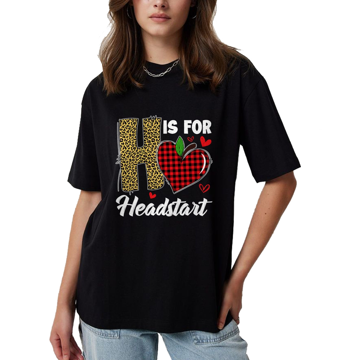 Best Teacher Shirt, Funny Teacher UnisexT-Shirt/Hoodie/Sweatshirt HLT00 - H Is For Headstart Head Start Teacher Leopard Back To School T-Shirt