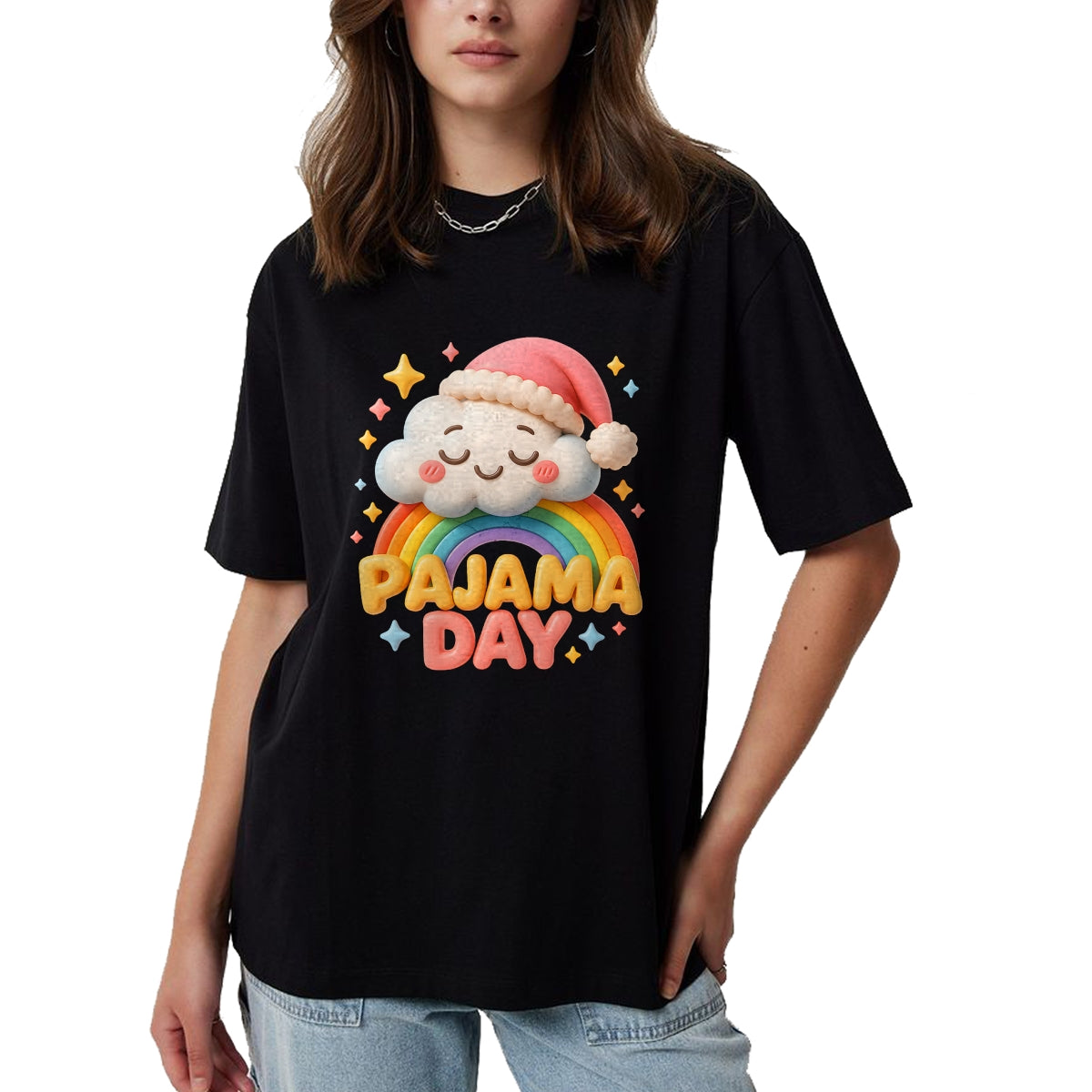 Best Teacher Shirt, Funny Teacher UnisexT-Shirt/Hoodie/Sweatshirt HLT00 - Pyjamas Day School Spirit Week Sleepy Cloud Teacher Student T-Shirt