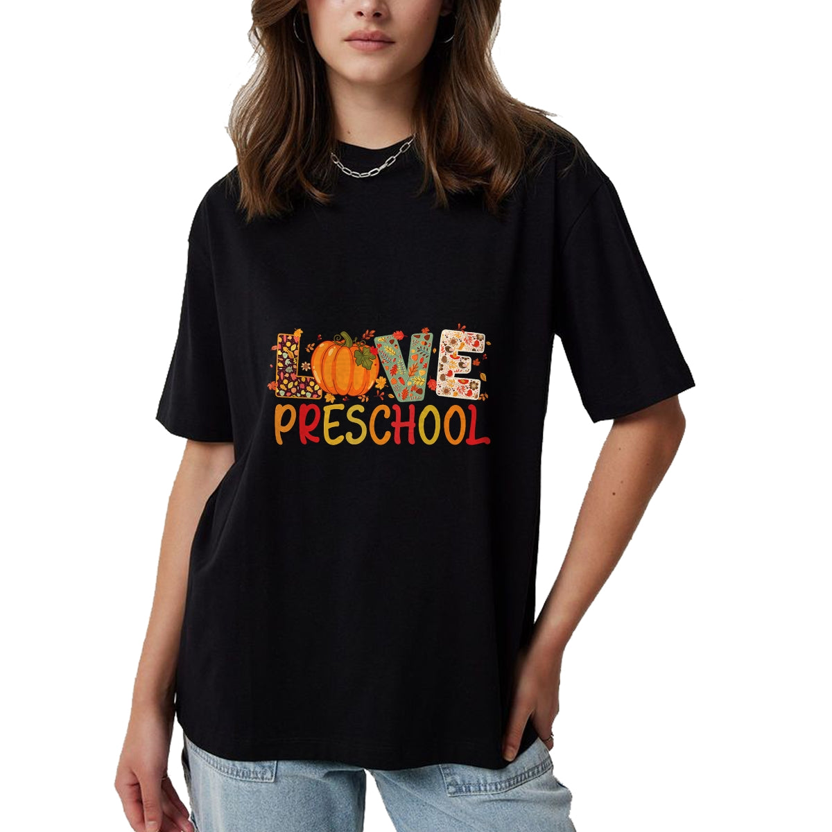 Best Teacher Shirt, Funny Teacher UnisexT-Shirt/Hoodie/Sweatshirt HLT00 - Love Preschool Happy Fall Thanksgiving Women Teacher T-Shirt